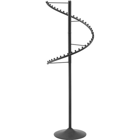 Porte-vêtements rotatif en spirale, portant à vêtements robuste à 38 balles, cintre autonome en métal pour chambre à coucher, économie d'espace (couleur : noir, taille : 180 cm) (1/5)