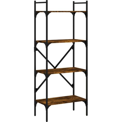 Maison Exclusive - Bücherregal 4 Fächer Räuchereiche 56x31,5x138,
