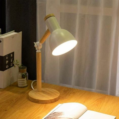 Lampe De Chevet - E27 - 40 W - Métal Et Bois - Design Rétro Industriel - Pour Chambre Bureau Salon - 1 Pièce (1/4)