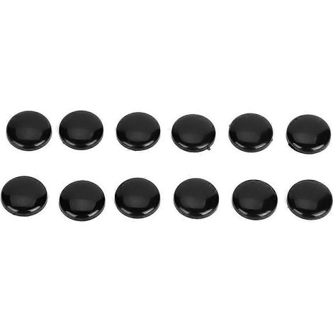 12 Stück schwarze universelle Autotürschrauben-Schutzabdeckungen, dekoratives Zubehör