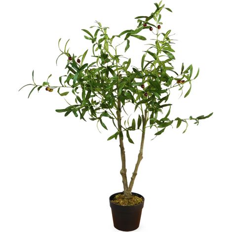 Olivier artificiel, d'environ 105 cm de haut, dans un pot de fleurs (1/5)