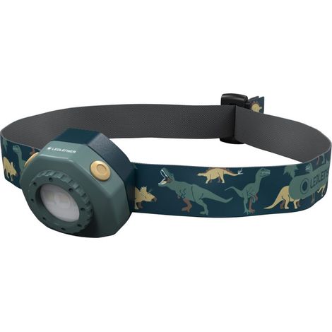 Ledlenser LED-Stirnlampe für Kinder Kidled4R Dino-Motiv grün