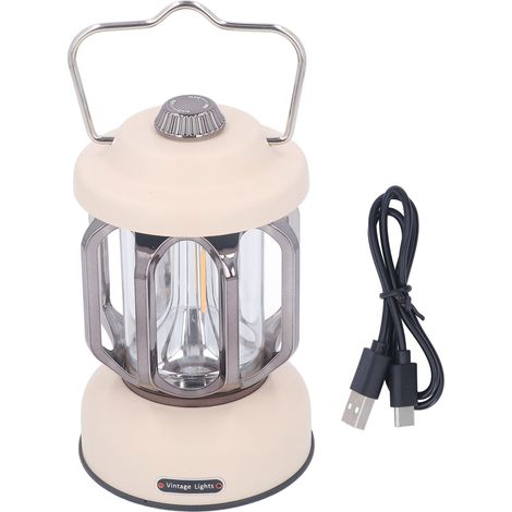 de camping rétro lampe de camping vintage rechargeable USB C