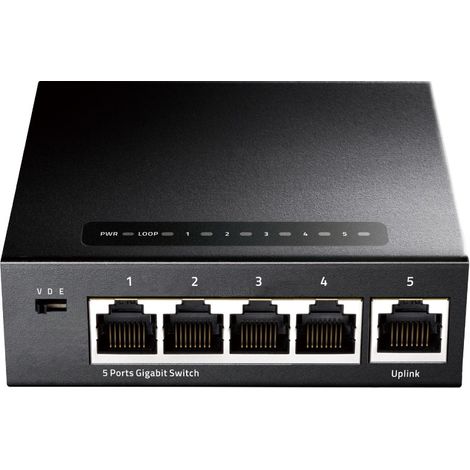 Cudy GS105 switch Gigabit Ethernet (10/100/1000) Negro (1/4)