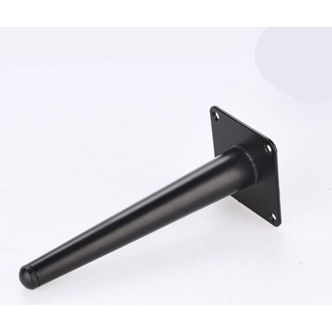 1 pc (20 cm droit conique mat noir) pieds de canapé meubles pieds en métal armoire de salle de bain meuble TV Table matériel pieds de Support (1/4)