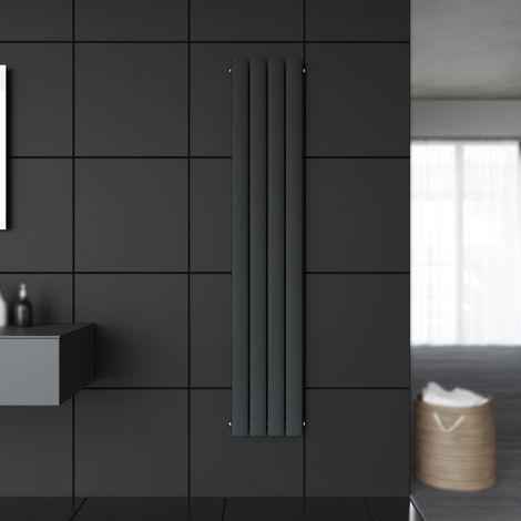 SONNI Design Flach Heizkörper 1600 x 308 mm Antrazit Badheizkörper Einlagig Heizkoerper Vertikal Paneelheizkörper (1/5)