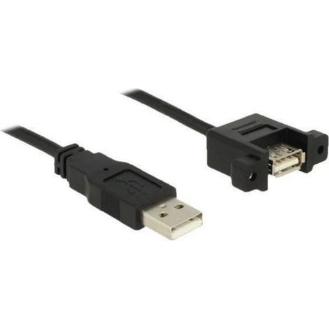 Rallonge Câble USB - 50 cm - USB 2.0 - Montage Panneau - 1 Pièce