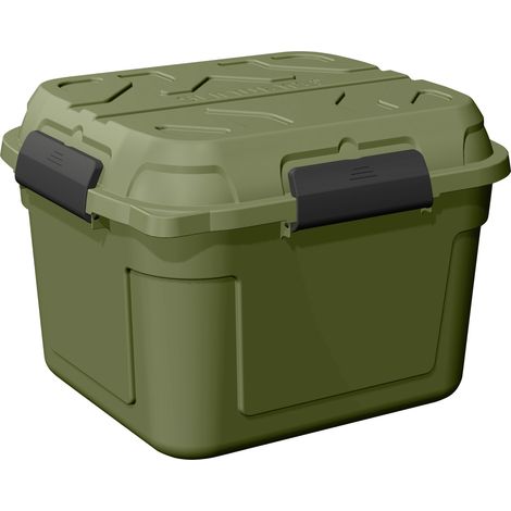 Sunware Q-line wasserdichte Aufbewahrungsbox 90L grün schwarz Outdoor Camping-Kiste (1/3)