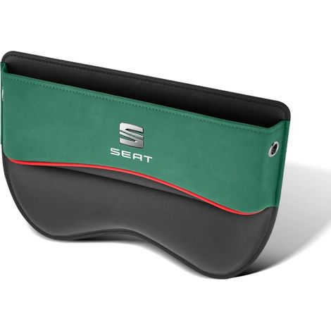 (Vert) Combleur d'espace multifonctionnel pour siège auto SEAT Ibiza, Arona, Ateca, Cordoba, Alhambra, Mii, Tarraco, Leon, Altea, Toledo. Boîte de rangement pour siège auto. (1/5)