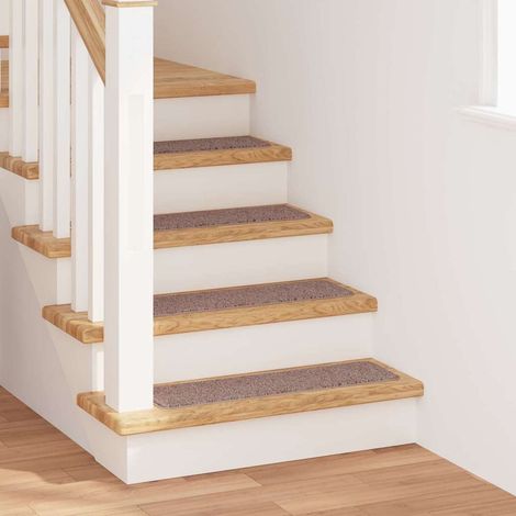 Anti-slip Stair Mats 15 pcs 75 x 20 cm Light brown PP vidaXL