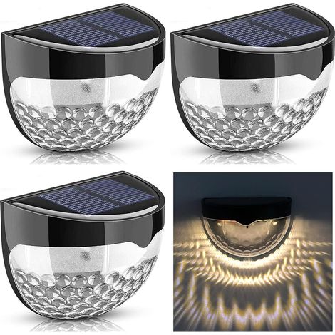 MINKUROW Luz Solar Led De Pared, Ip65, Luces Solares Impermeables Para Exteriores, Vallas, Lámparas Solares, Decoración De Iluminación Para Jardín, Garaje, Balcón, Pared, Escaleras, Camino, Patio Tras (1/5)