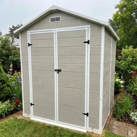 Abri de jardin Lys en plastique  hauteur 212,5 cm- 2 portes 2,97m²