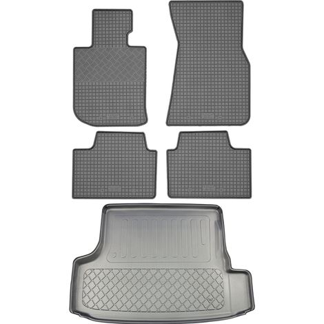BMW Série 3 G21 PHEV Touring / Série 3 G21 xDrive PHEV Touring Break (5 portes) à partir de juillet 2019 : ensemble de tapis de sol en caoutchouc pour voiture et coffre.