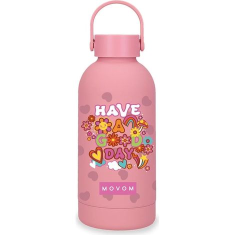 Botella Termica de Acero Inoxidable Rosa Movom Good Day 6,5x18,5x6,5 cms