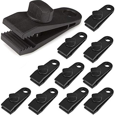 12 Pcs Lot de Clips de Fixation pour Bâche, Auvents, Camping, Caravane, Couvertures de Voiture (1/5)