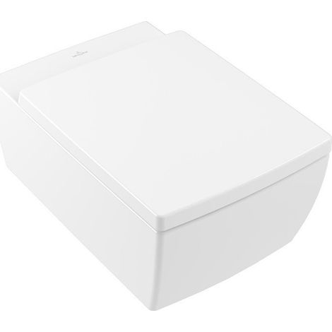 Memento 2.0, WC à cuvette à fond creux, 375 x 560 mm, Rectangulaire, DirectFlush, modèle suspendu, sortie horizontale, En porcelaine sanitaire, Blanc CeramicPlus