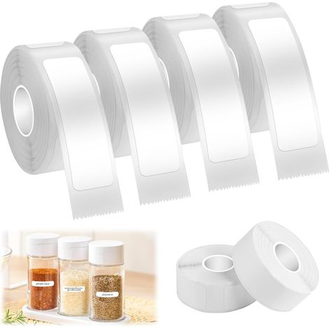 4 Rolls Thermal Labels Self-Adhesive 12 x 40 mm for Home (1/5)