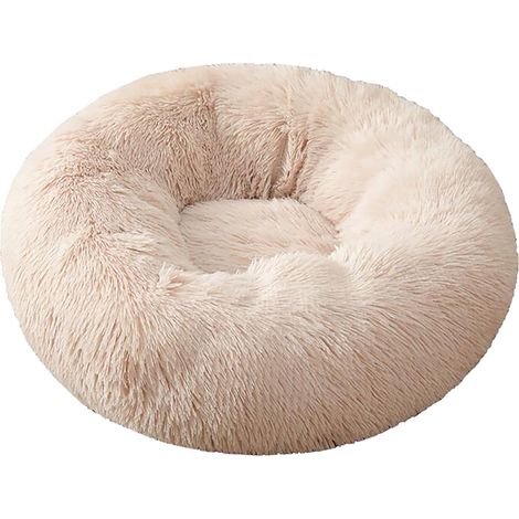 Lit Pour Chat - Forme Ronde Avec Rebord Surélevé - Rembourrage En Coton PP Doux - Base Antidérapante En Caoutchouc - Diamètre 40 cm Hauteur 20 cm - 1 Pièce (1/5)