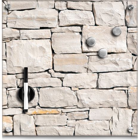 Memo Glass Board STONE, Zeller, für Notizen und Magnete