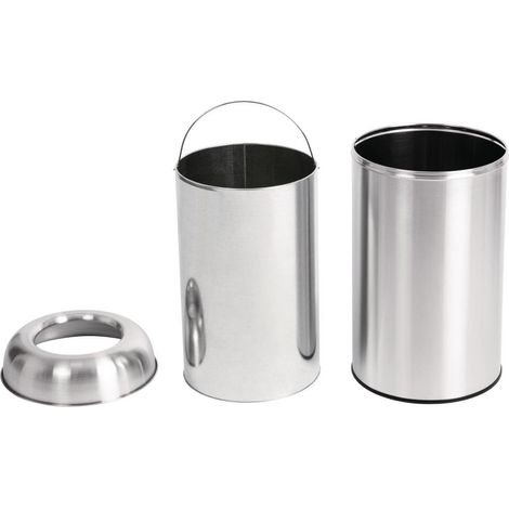 Poubelle Dôme Inox Ouverte 40 Litres - Bolero (1/3)