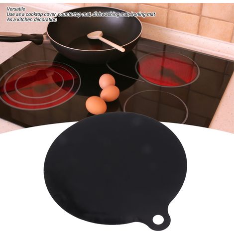Reinigungs- und Schutzmatte für Induktionskochfelder, wärmeisolierende Matte, hochtemperaturbeständig, rutschfest, rund, 22 cm. (1/5)