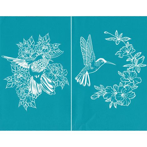 Selbstklebende Siebdruckschablonen mit Adlerblume für DIY-T-Shirts, Kissen, Stofftaschen, Textilmalerei auf Holz