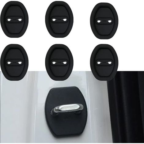 Lot de 6 protections de serrures de porte en silicone pour voiture, protection de serrure de porte en silicone, silencieux (1/3)