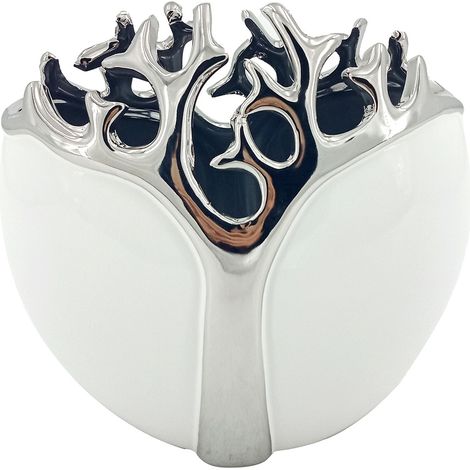 Signes Grimalt Jarrón Jarrones et Portavelas Vase en argent - 21x21x13cm (1/2)