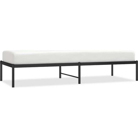 Maison Exclusive - Estructura de cama sin colchón metal negro 75x