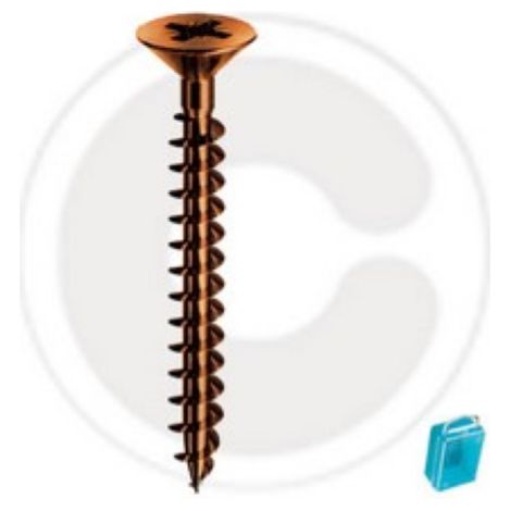 cf 10 pcs Vis de panneau tA te plate en acier bronzA Vis A bois 6x80 mm