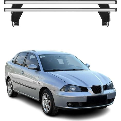 OMAC Dachträger Querträger Alu für Seat Cordoba II 2002-2009 – Abschließbar – T-Nut – City-Crash-getestet – Max. 50 kg Silber (1/5)
