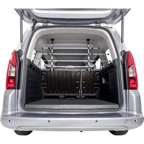 Grille de séparation voiture, fixation appuie-tête largeur: 105-172 cm hauteur: 46-60 cm, argent/noir (1/5)