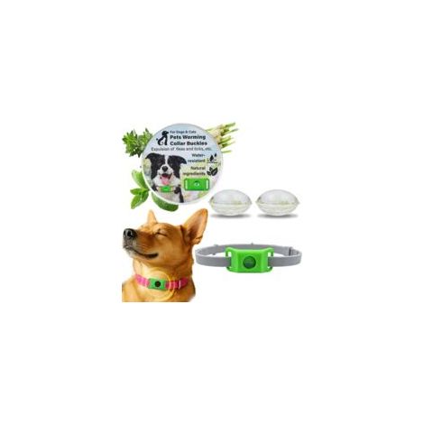Collier Anti Puce et Tique Chien Naturel, Pendentif Répulsif aux Huiles Essentielles avec 2 Capsules Remplaçables, Réglable, sans Contact Direct avec la Peau, Compatible AirTag (1PCS)
