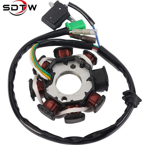 Stator GY6 125cc, 150cc VTT, 5 fils, DC, 8 pôles (1/5)