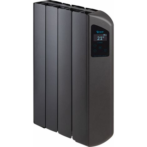 Radiateur électrique à inertie fluide 660W, FARHO Victoria 04 Eléments, Anthracite, WiFi Intégrée, Basse Consommation, Garantie 20 ans (1/5)