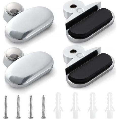 4 Pièces 3-5 mm Miroir Clips Pince à Verre, Alliage De Zinc Clip En Verre, Fixation Miroir Support, Miroir Clips, avec Bouchons et Vis, Ovale (1/4)