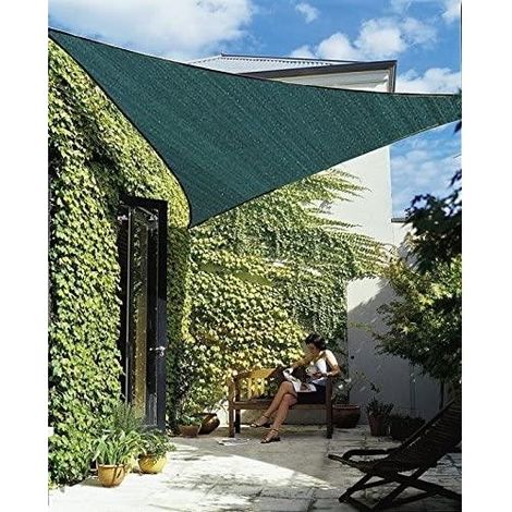 Kit Sombreo Poliester Triangular 3,6x3,6x3,6 Verde NOVARTIX