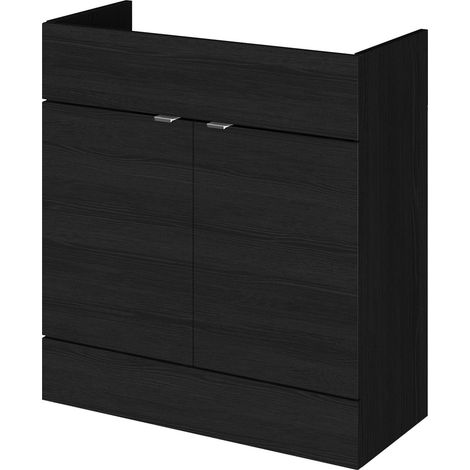 Hudson Reed Fusion Vanity Unit 800mm Wide - Charcoal Black Woodgrain (1/3)