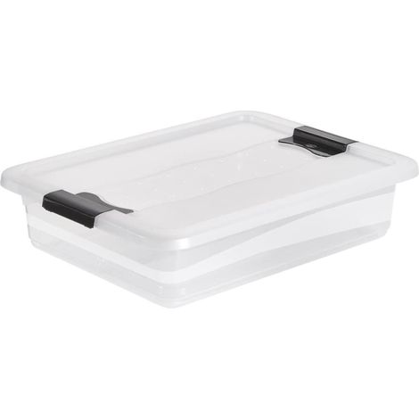 keeeper Cubo de almacenaje con Tapa, Plástico, Transparente, 7 l (1/5)