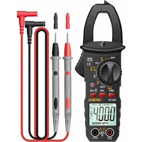 ST180 4000 Meters Zangen-Digitalmultimeter Zangenamperemeter Voltmeter Amperemeter Spannungsmesser AC DC AC Strommesser NCV Te (1/5)