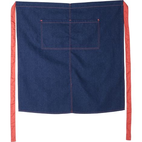 Tablier Cuisine Denim - Taille Réduite - Ceinture Ajustable avec Nœud Papillon - Poches Avant Spacieuses - Pour Restaurant Café Bar - 1 Pièce (1/5)