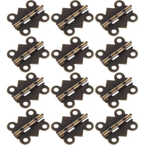 Charnières Miniatures Forme Délicate Lot de 100 en Alliage Surface Lisse pour Maison de Poupée pour Meubles et Portes D'armoire DIY (1/5)