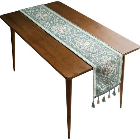 Runner De Table Noel - Tissu Epais - Style Ferme Rustique - Pour Table A Manger Salon Ou Terrasse - 180 X 30 Cm