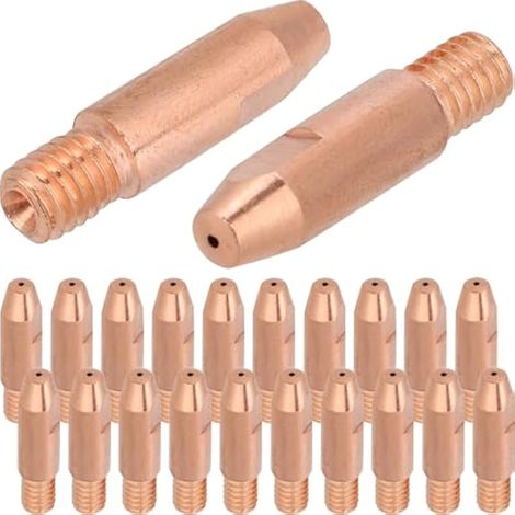 Pièces de Rechange Embout de Contact de soudage M6 (1,0 mm) pour Binzel 24KD MIG/MAG Torche de soudage tête Conductrice en cuivre kit d'accessoires et consommables résistants à la Corrosion