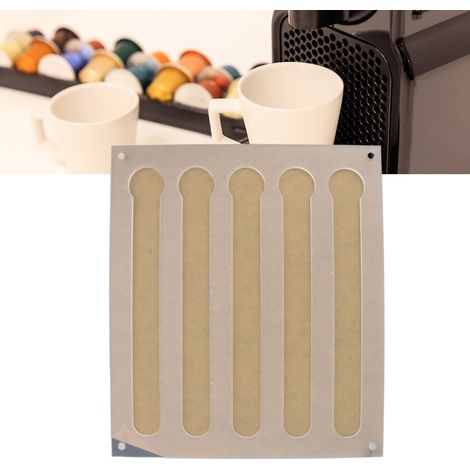 Transparenter, magnetischer Wandhalter aus Acryl für Kaffeekapseln, seitlich an Kaffeemaschinen montierbar, 3 mm (1/5)