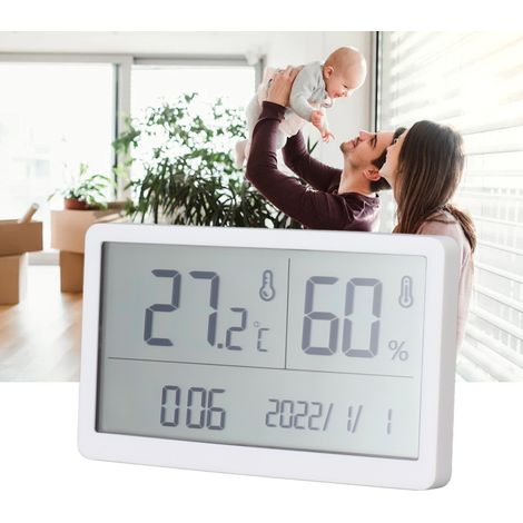 Hochpräzises digitales Thermometer-Hygrometer mit Ständer für Babyzimmer, Haustierzimmer und Schlafzimmer (1/5)