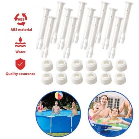 12 goupilles en plastique, pièces de rechange pour piscine, goupilles en plastique, pour la plupart des piscines à cadre – piscines rectangulaires/rondes (1/5)