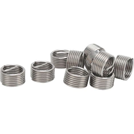 10 Stück Gewindereparatur-Einsätze aus Stahl, Drahtschutzhülse, Hardware-Zubehör M18 x 21D