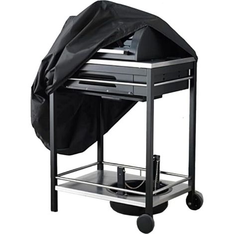 Housse carrée pour barbecue Housse imperméable pour petit barbecue à gaz de 27 pouces Housse pour foyer extérieur de jardin Housse de protection robuste pour meubles et tables avec cordon de serrag