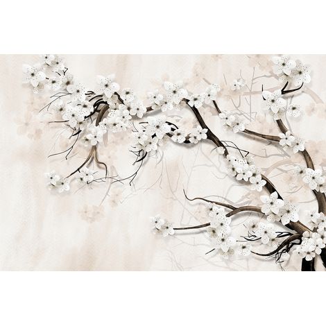 Papier peint panoramique - Cerisiers - 260 cm x 173 cm (1/2)